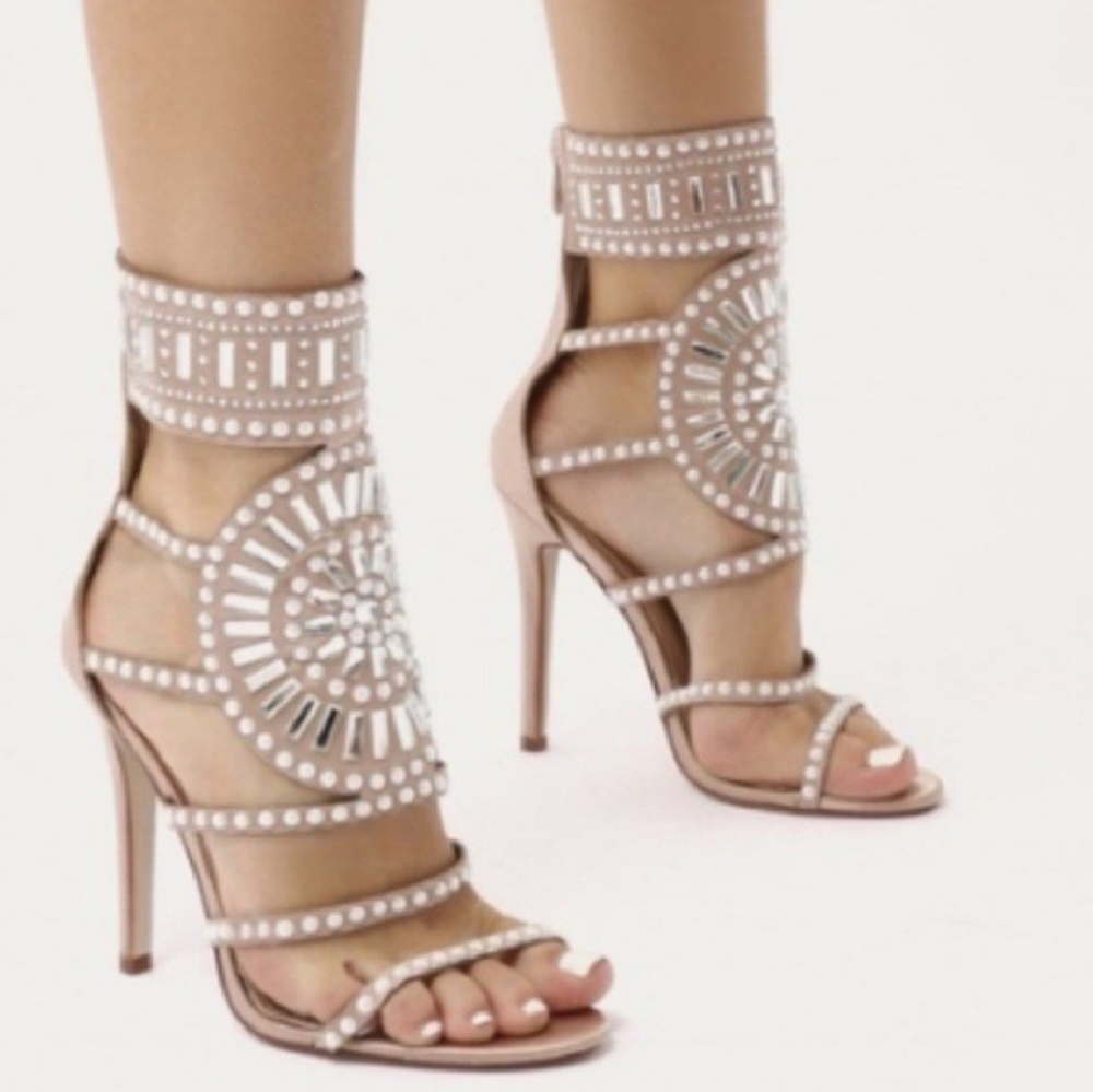 🔥Last One🔥Nude Jewel Heels